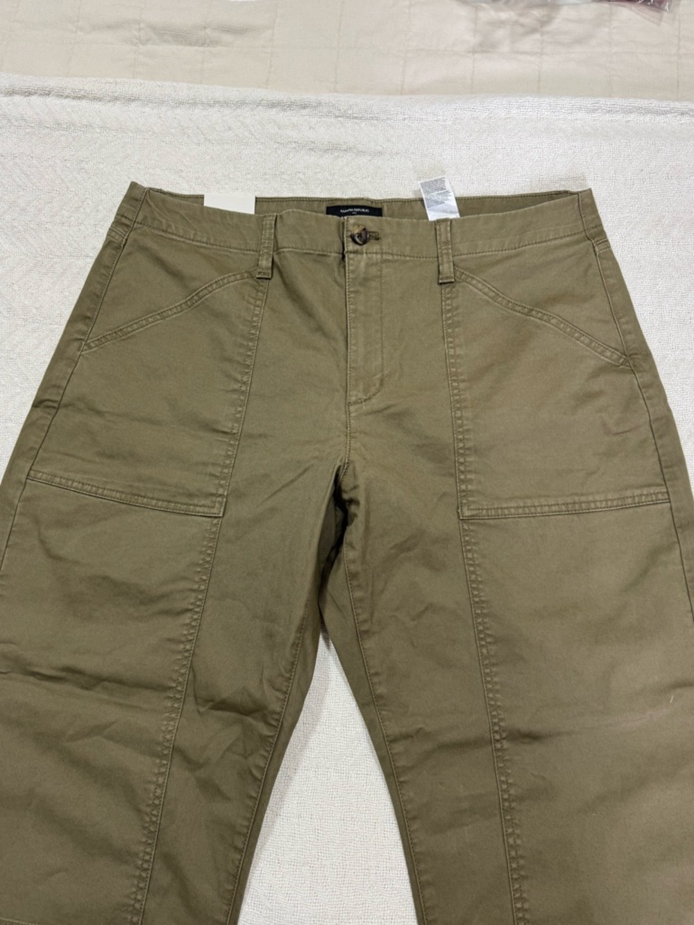 Barrel mid rise jeans Banana Republic size 14 NEW color campground - Picture 3 of 10